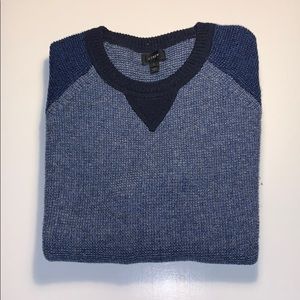 J. Crew Blue Color Block Sweater